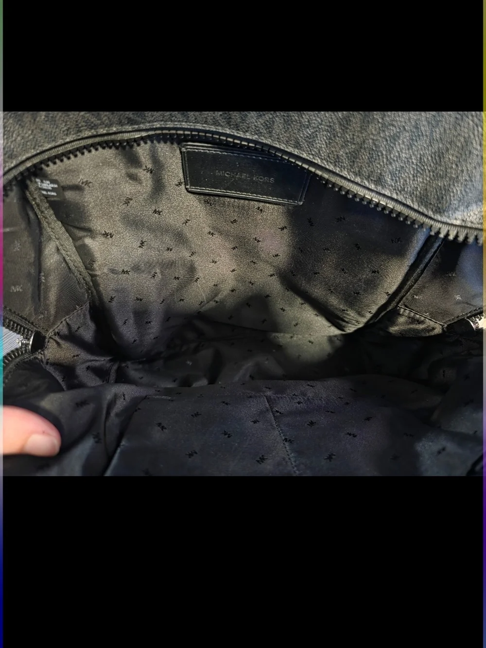Michael Kors Logo Backpack Black